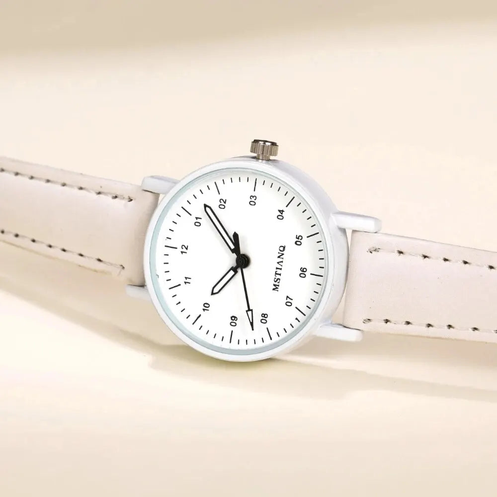 Set da 5 pezzi di nuovi set di orologi da polso fatti a mano con pentagramma creativo e margherita per ragazze