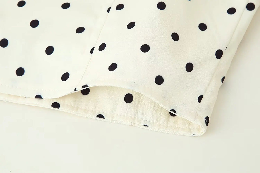 TARUXY Cappotto da giacca con stampa a pois alla moda Colletto alla coreana da donna Cappotto da lavoro a maniche lunghe Ins Hot Short Casual Giacche femminili