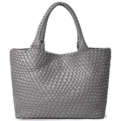 Borsa tote in tessuto Borsa da donna Borse a tracolla in pelle vegana - Borse tote da spiaggia estive alla moda - Borse da viaggio grandi