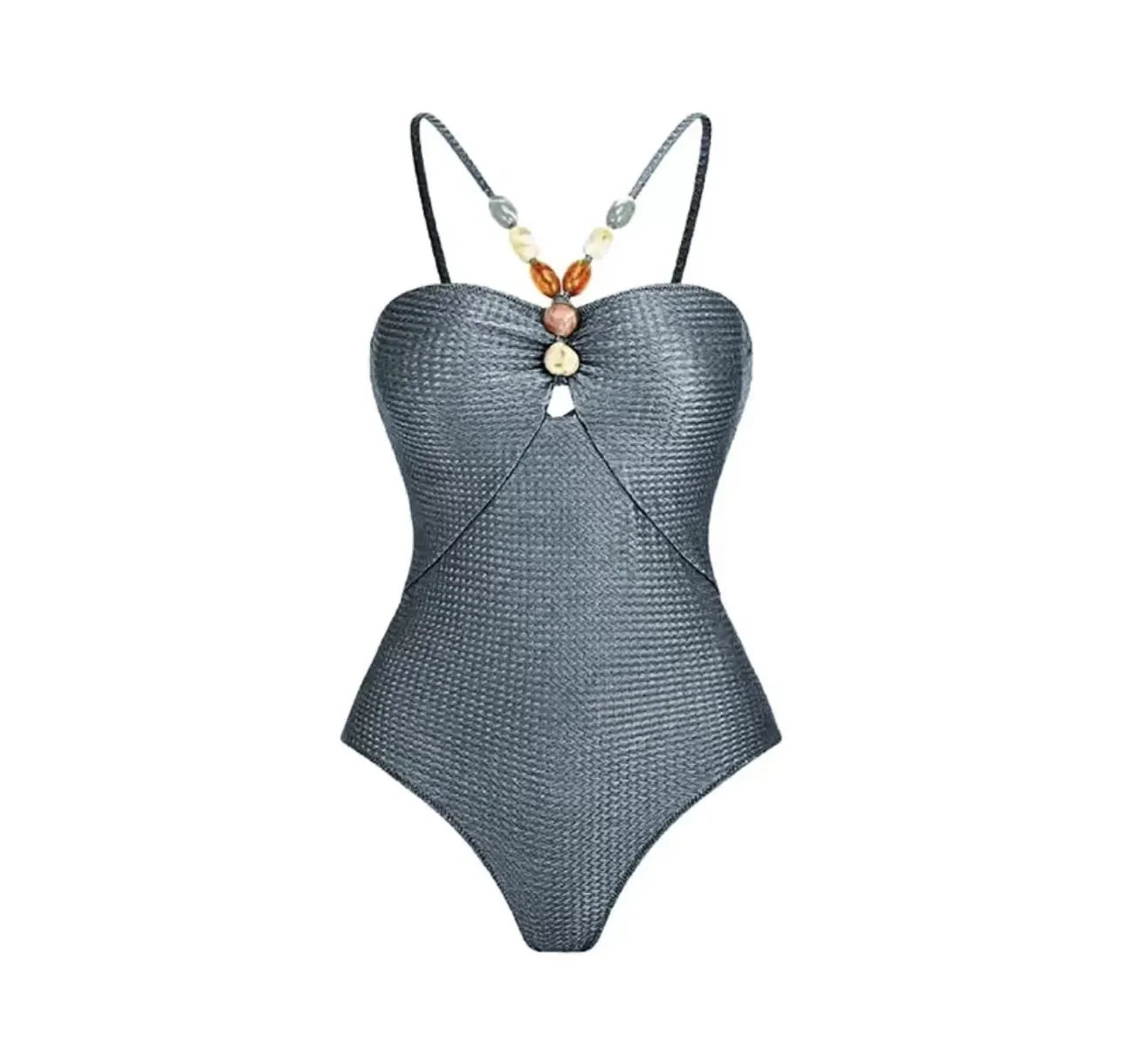 Printed One-Piece Bikini Set Women's Beachwear Tummy Covering Slimming Southeast Asian Sun Protection Style