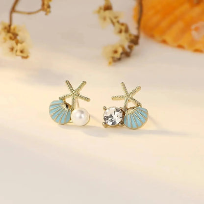 Nuovi orecchini a bottone in argento antico con personalità di conchiglia stereo gotica per uomo donna Ognissanti gioielli punk regalo accessorio per le vacanze