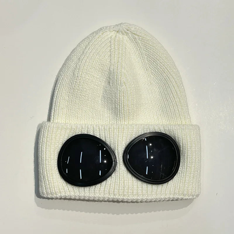 Berretto Invernale Unisex con Design per Occhiali, Protezione Antivento per le Orecchie, Cappello Caldo Lavorato a Maglia per Uomini e Donne, Sport all'Aperto