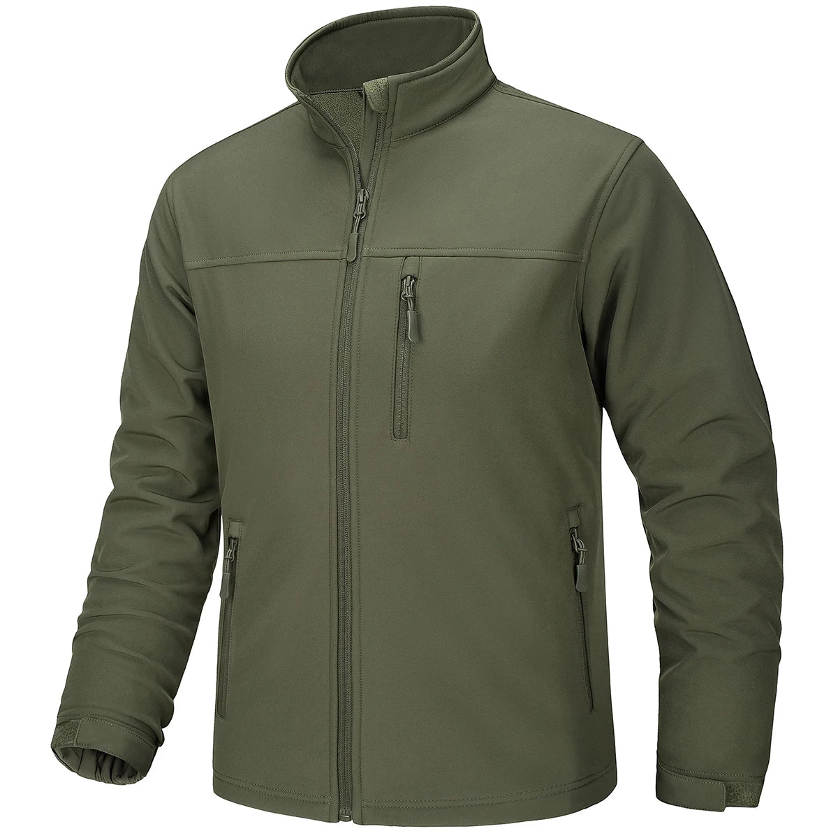 TACVASEN Giacca da trekking impermeabile da uomo per esterni Zip intera Fodera in pile antivento Calda giacca casual da lavoro autunno inverno
