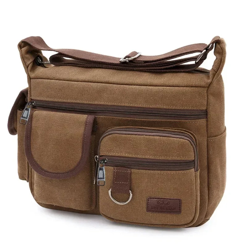Borsa a Tracolla in Tela da Uomo, Borsa Casual da Viaggio, Borsa Messenger di Lusso, Borsa a Mano di Alta Qualità, Borsa da Petto alla Moda