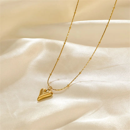 EILIECK Acciaio inossidabile 316L Cuore Amore Collana Bracciali Orecchini Set per le donne Nuovi gioielli impermeabili placcati oro 18 carati alla moda