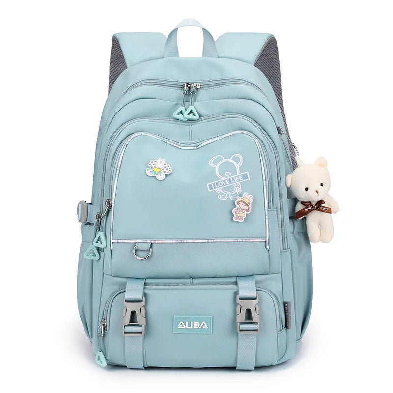 Borse da scuola per bambini per ragazze adolescenti Zaino grande Kawaii Zaino da scuola per studenti di medie dimensioni Borsa per libri Zaino da viaggio per laptop