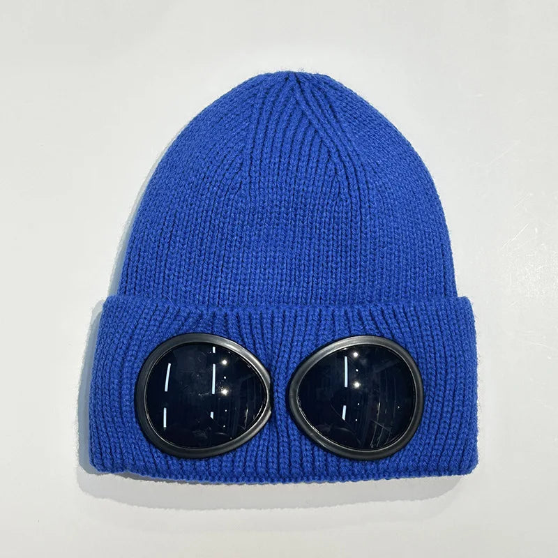 Berretto Invernale Unisex con Design per Occhiali, Protezione Antivento per le Orecchie, Cappello Caldo Lavorato a Maglia per Uomini e Donne, Sport all'Aperto