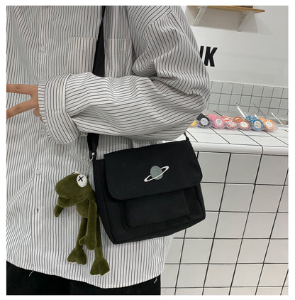 Borsa a tracolla per studenti con collage casual Borsa piccola da donna Borsa a tracolla in tela per donna Borse a tracolla con stampa Bolsas Sac
