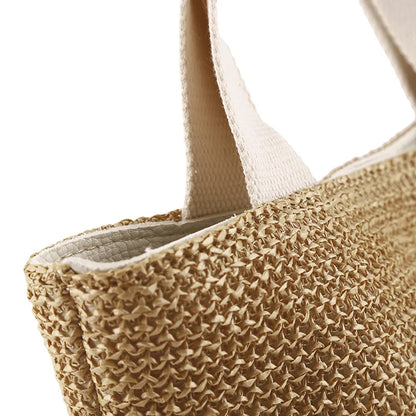 Borsa a tracolla a tracolla in paglia da spiaggia borsa a tracolla a secchiello in Rattan intrecciato estivo bohémien da donna borse a tracolla fatte a mano per le donne