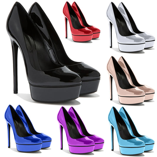 【Measure your feet length before order】Luxury Designer Women Pumps High Heel Platform Fetish Shoe Zapatos Tacon Mujer 33-CHC-30