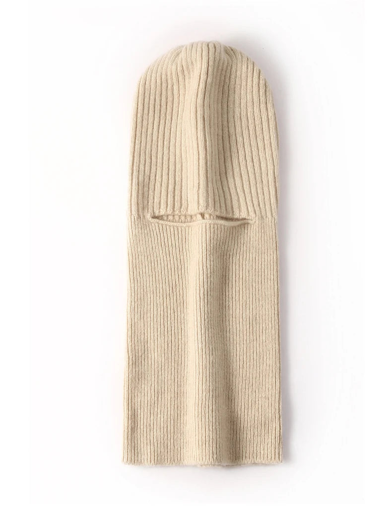 100% puro cashmere lavorato a maglia passamontagna cappello sciarpa cappelli eleganti berretti donna uomo inverno cappuccio collo caldo copricapo berretti unisex