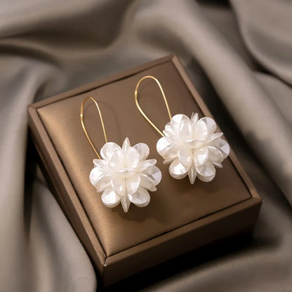 2 pezzi di tendenza della moda da donna, orecchini a sfera con petali di perle fai da te, viaggi all'aperto, carnevale, banchetti, feste, vestire, regali