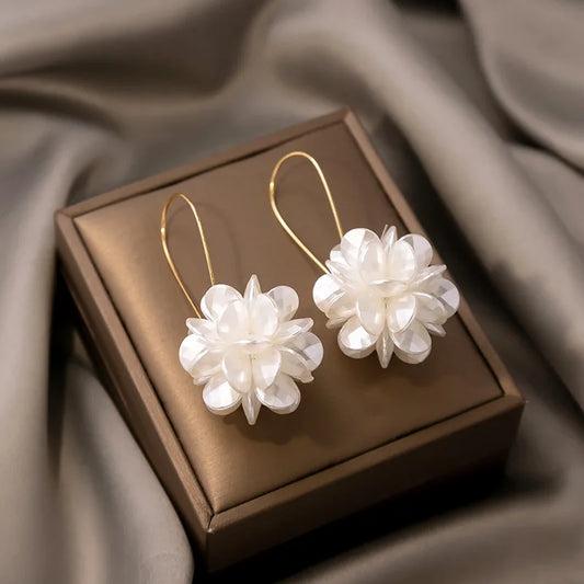2 pezzi di tendenza della moda da donna, orecchini a sfera con petali di perle fai da te, viaggi all'aperto, carnevale, banchetti, feste, vestire, regali
