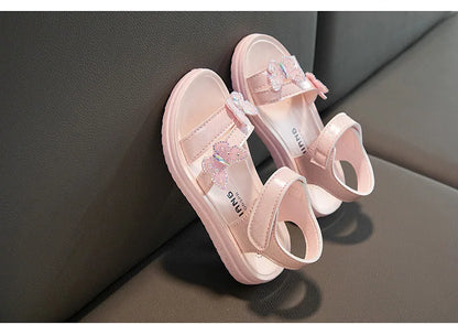 Mädchen-Sommersandalen Bunte Schleifensandalen für Kinder Rutschfeste Schuhe Mädchenschuhe verschleißfeste weiche Sohle Kostenloser Versand
