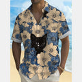 Camicie hawaiane casual con stampa 3D moda estiva da uomo Divertenti camicie con bottoni a maniche corte con grafica giraffa carina Trend Street Y2k