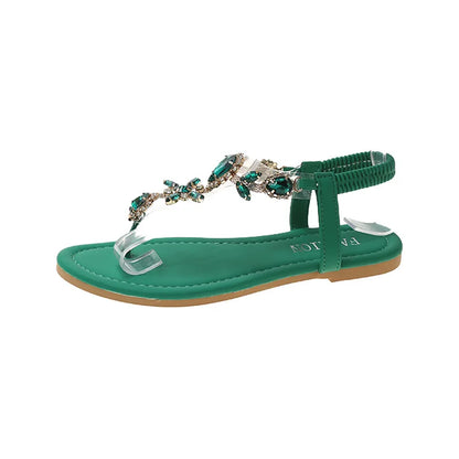 Appartamenti estivi Sandali Delle Donne di Cristallo Clip Toe Pantofole di Tendenza di Marca di Lusso Scarpe Da Donna Spiaggia Causale Presentazioni Aziende Produttrici Giochi Mujer Zapatos 2023