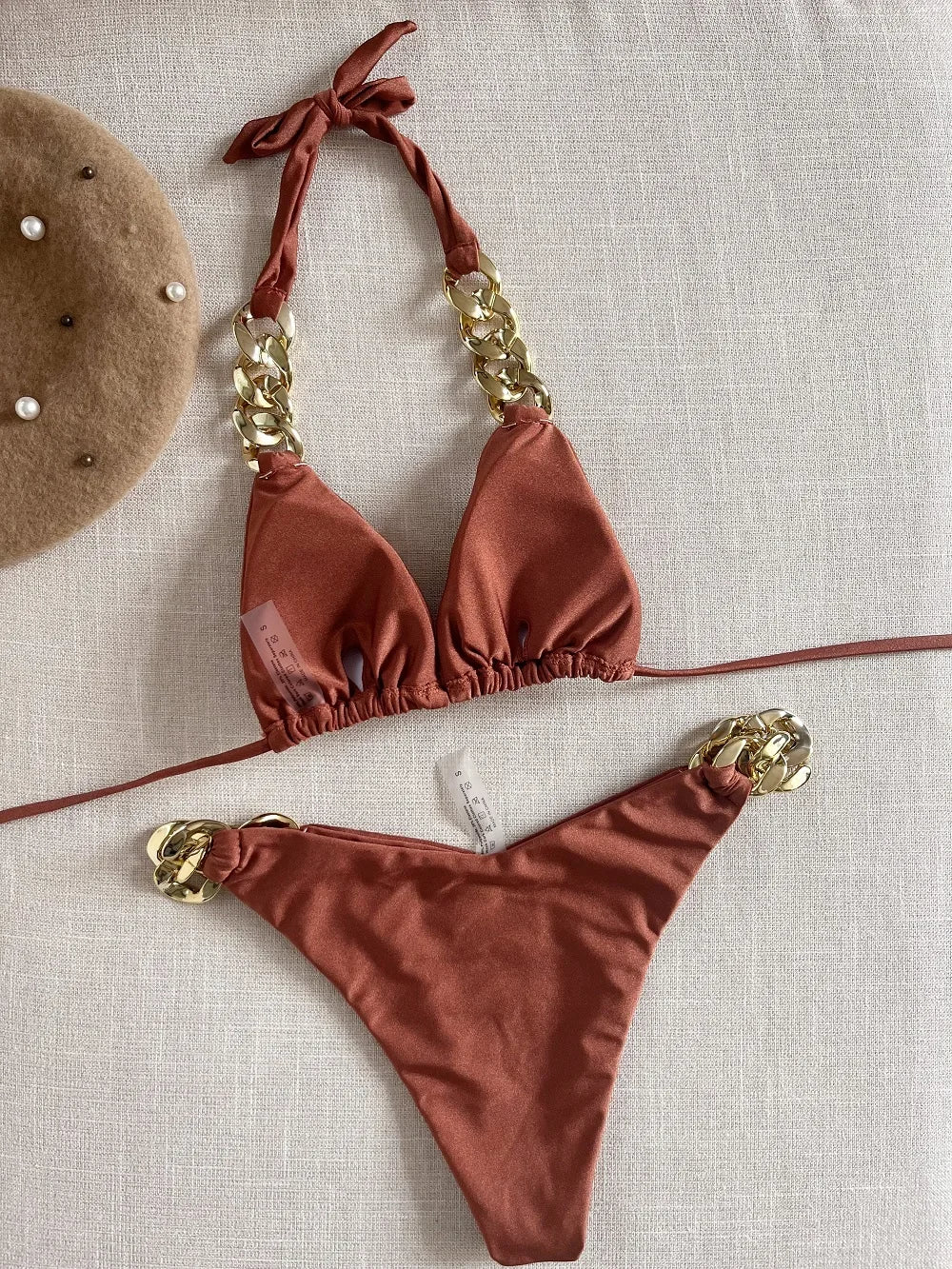 Nouveau bikini sexy 2025 Maillot de bain triangle pour femme Ensemble de bikini brésilien 2 pièces Maillot de bain dos nu Push Up