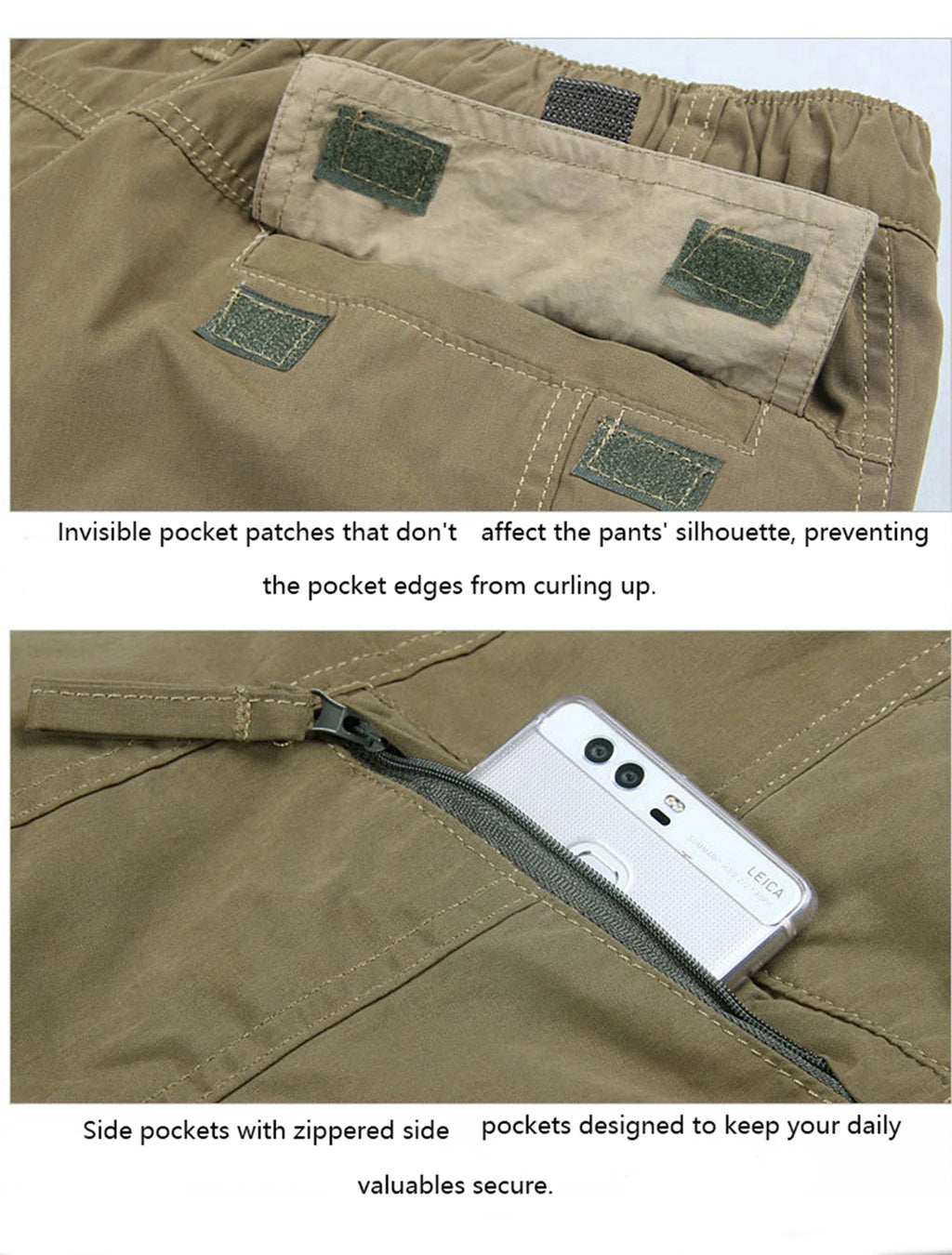 Shapershark Pantaloni da lavoro foderati in pile da uomo per l'autunno/inverno Pantaloni foderati in cotone caldo Pantaloni sportivi tinta unita Design multitasche