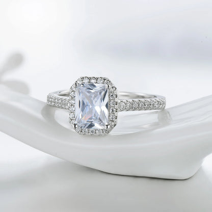 R&J 925 Solid Silver Rings For Women Wedding Jewelry Bijoux AAAAA zirconia vintage Accessories Engagement Bague Bijouterie