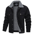 MAGCOMSEN Giacche di velluto a coste da uomo Giacca a vento in pile Sherpa vintage Cappotti invernali spessi e caldi Giacca di jeans casual multitasche