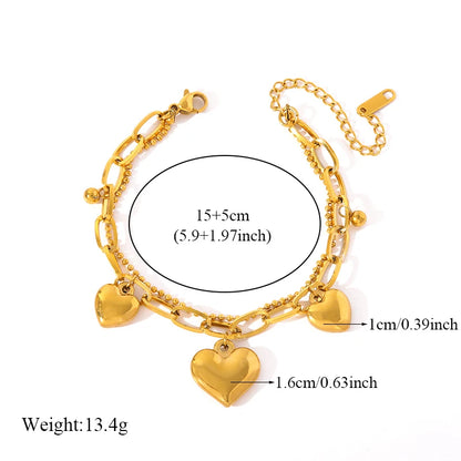 EILIECK Bracciale con ciondolo stella marina luna stella color oro in acciaio inossidabile 316L per le donne Nuovo regalo di gioielli con catena da polso alla moda