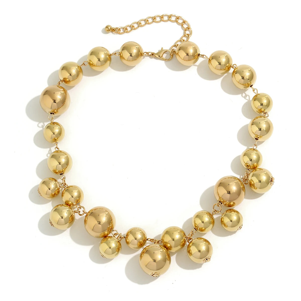 Collana esagerata in acrilico CCB con perline a sfera grande per donna Wed Vintage Chunky Clavicola Catena Grunge Gioielli Steampunk Uomo