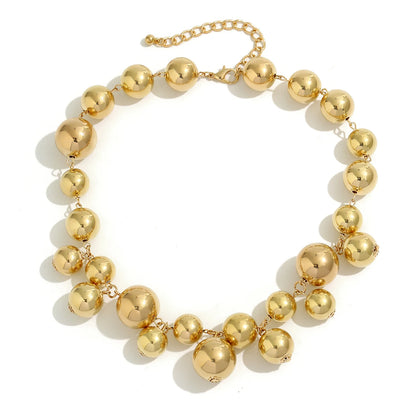 Collana esagerata in acrilico CCB con perline a sfera grande per donna Wed Vintage Chunky Clavicola Catena Grunge Gioielli Steampunk Uomo