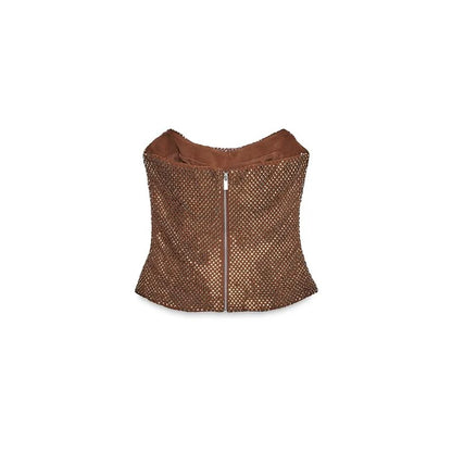 Abito corto senza maniche scintillante da donna con tutti i strass Abiti sexy senza spalline alla moda per donna Estate Nuovo outfit streetwear