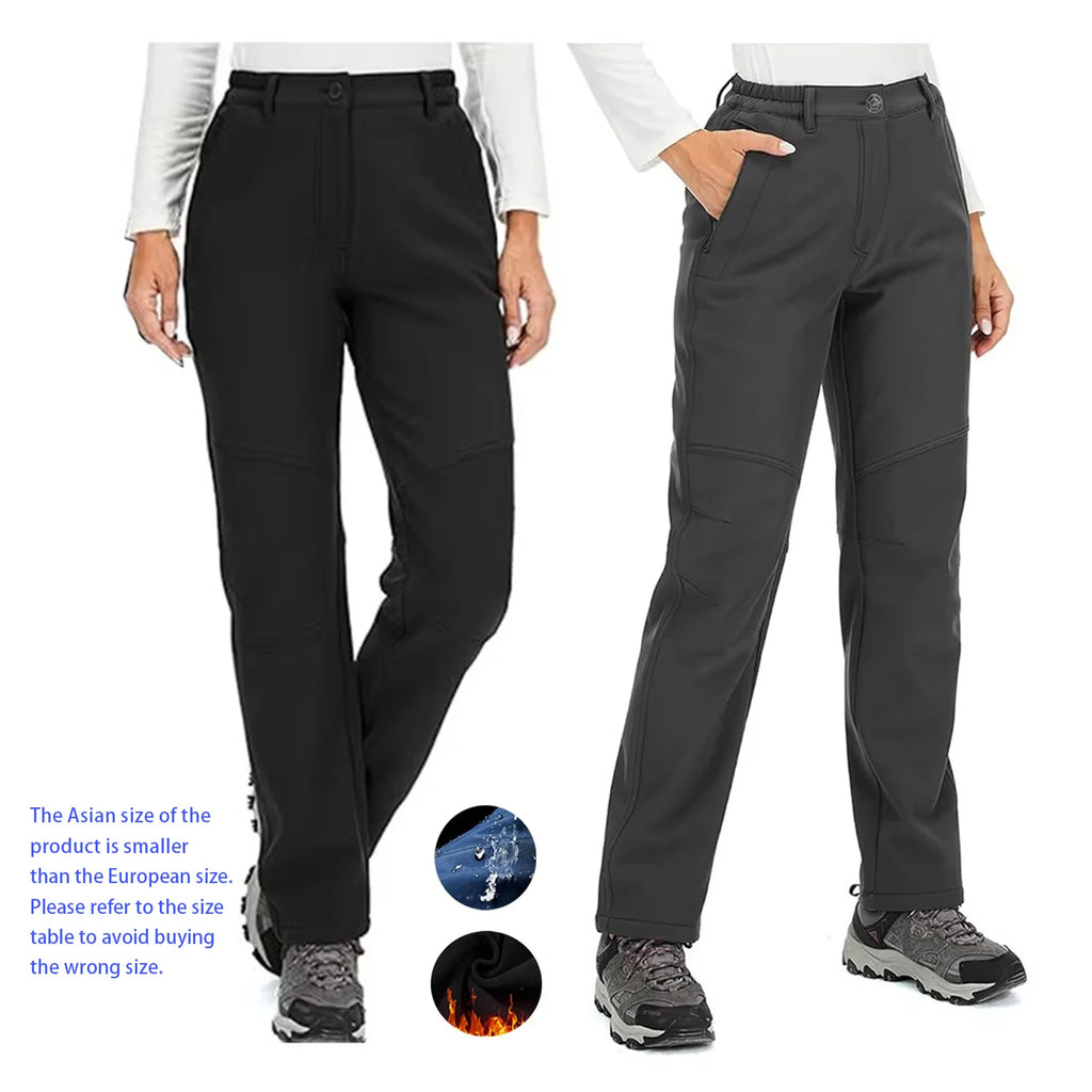 I pantaloni invernali da donna sono caldi, impermeabili, antivento, campeggio, viaggi all'aperto, alpinismo, ciclismo, pantaloni sportivi