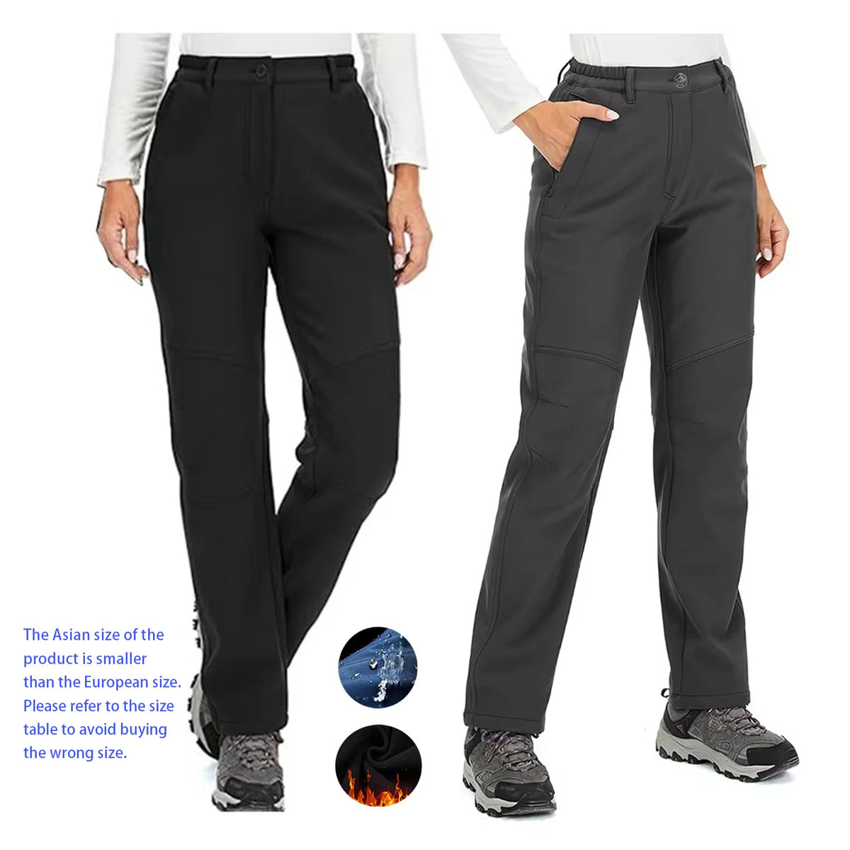 I pantaloni invernali da donna sono caldi, impermeabili, antivento, campeggio, viaggi all'aperto, alpinismo, ciclismo, pantaloni sportivi
