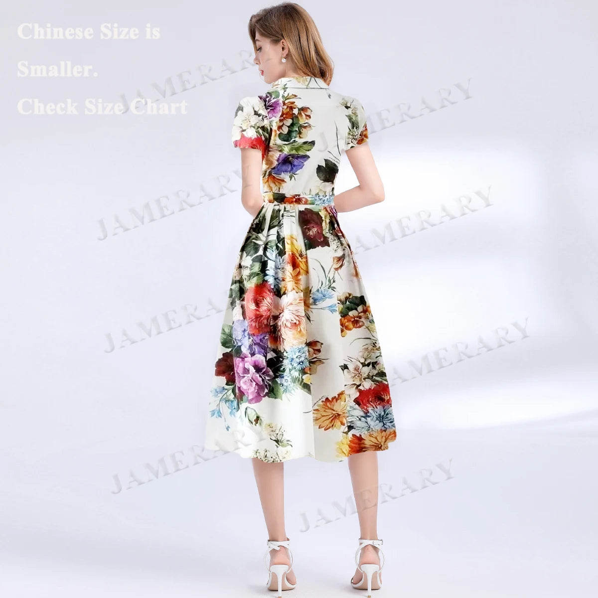 Camicia lunga da donna con stampa floreale estiva da passerella Abiti lunghi a pieghe a maniche corte da donna Abiti da sera eleganti da donna
