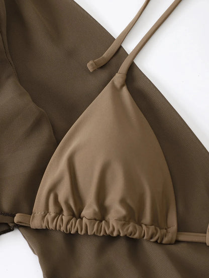 4 pezzi con pareo in rete copricostume bikini a maniche lunghe costume da bagno femminile costumi da bagno donna costume da bagno bikini a quattro pezzi costumi da bagno