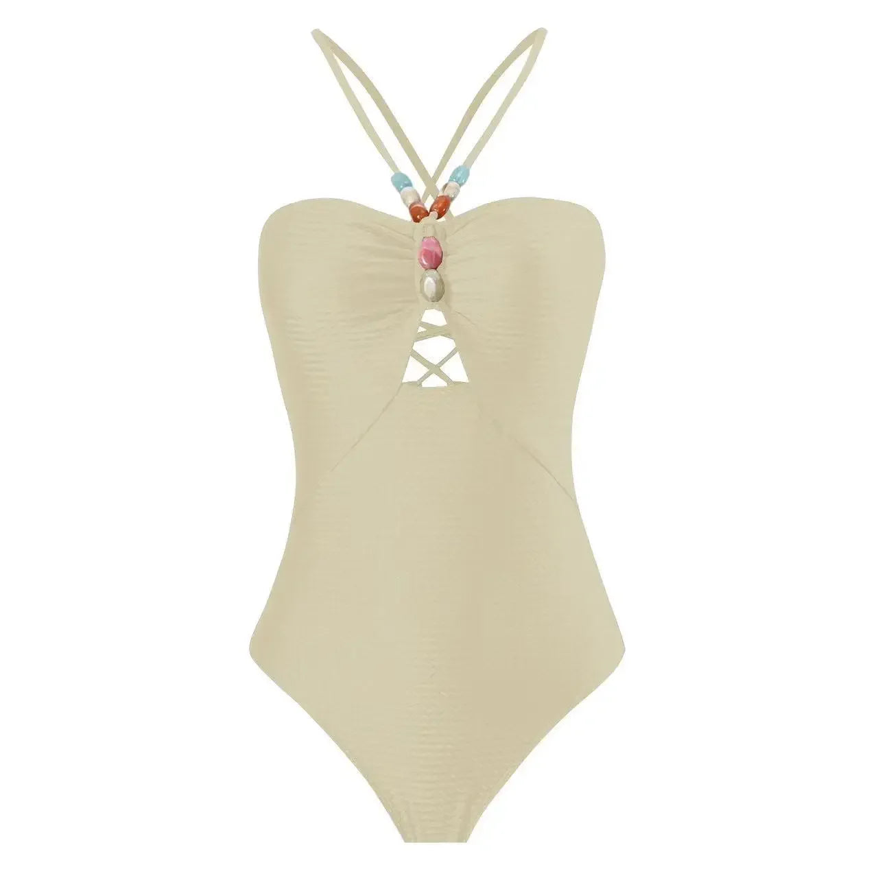 Printed One-Piece Bikini Set Women's Beachwear Tummy Covering Slimming Southeast Asian Sun Protection Style