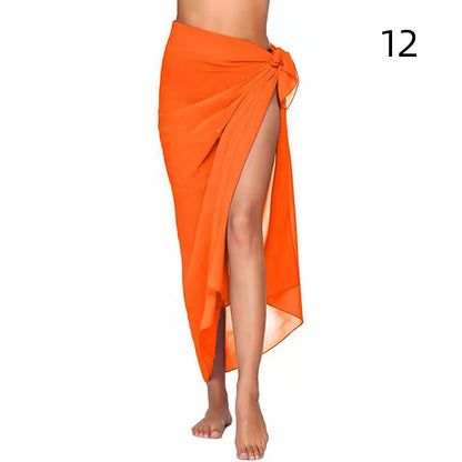 Jupes de plage sexy pour femmes, jupes de plage en mousseline, paréo long, serviette de plage, écharpe de bikini sexy