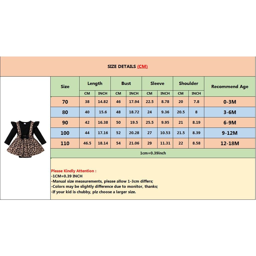 0-18 mesi vestito da neonata con fiocco manica lunga abiti leopardati tutina abbigliamento autunno infantile moda tuta carina