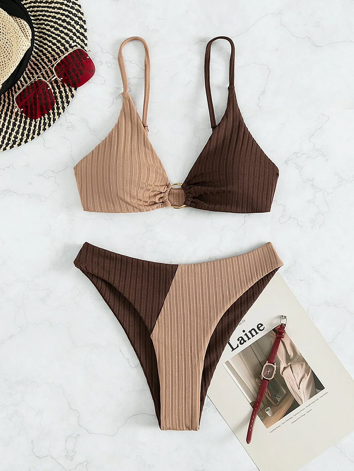 2024 Sexy Bikinis Damen Bademode Push Up Hoher Taille Badeanzüge High Cut Badeanzüge Push Up Strand Bikini Set Weiblicher Biquini