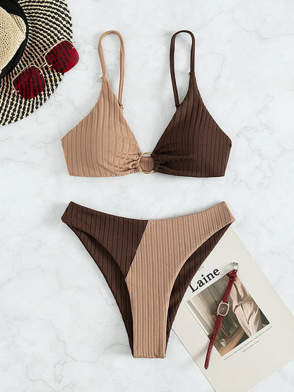 2024 Sexy Bikinis Damen Bademode Push Up Hoher Taille Badeanzüge High Cut Badeanzüge Push Up Strand Bikini Set Weiblicher Biquini