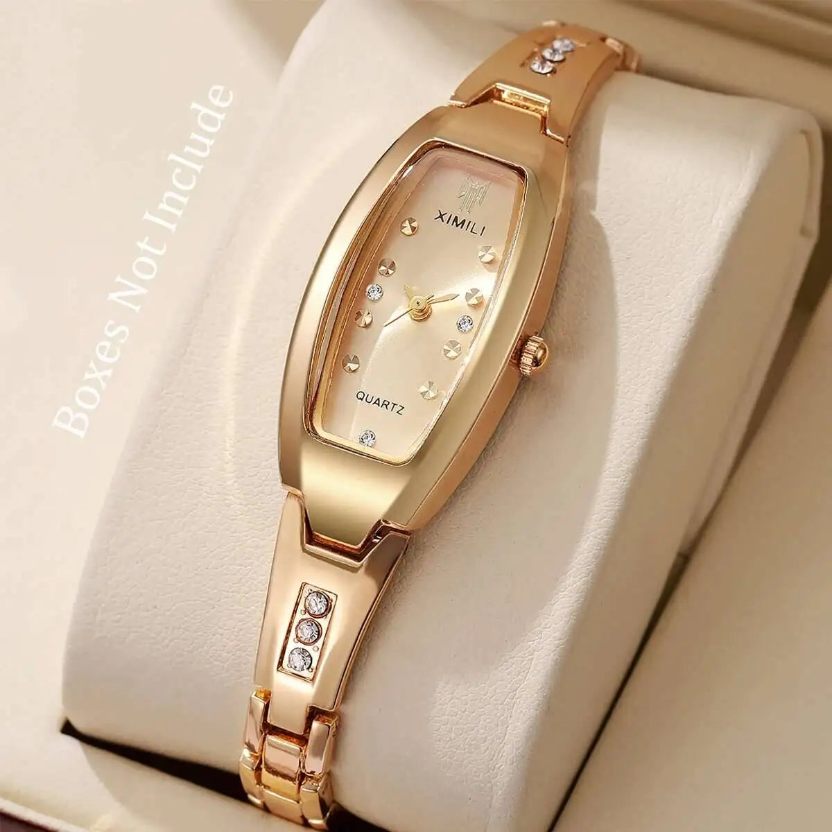 Orologi da donna eleganti Orologio da polso al quarzo con quadrante ovale da donna con strass di lusso Reloj Mujer (senza scatola)
