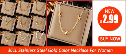 XIYANIKE Collana in acciaio inossidabile 316L Collana con ciondolo orso Accessori per donna Nuove tendenze Regali di gioielli per ragazza di Natale Collier