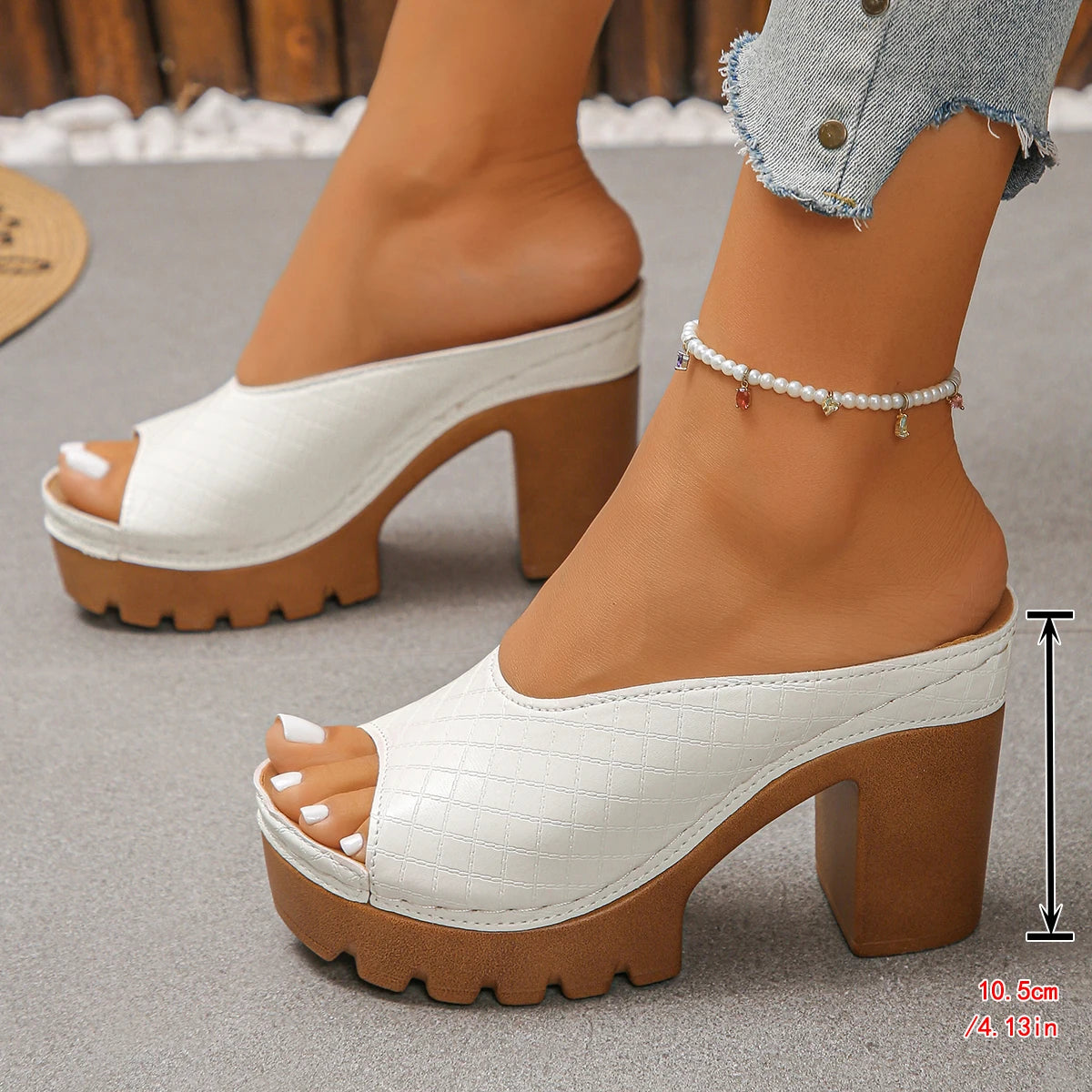 Sandales compensées d'été pour femmes, sandales à talons hauts avec plateforme, sandales compensées imperméables