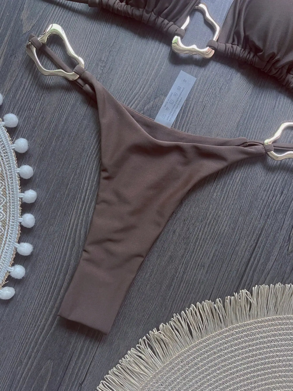 Neuer sexy Bikini einfarbig Schnürung geteilter zweiteiliger Badeanzug für Damen