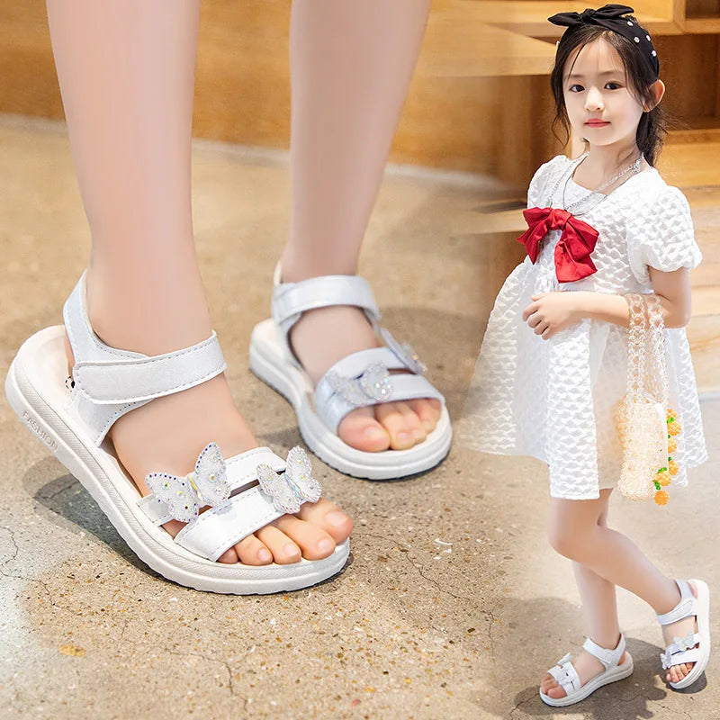 Mädchen-Sommersandalen Bunte Schleifensandalen für Kinder Rutschfeste Schuhe Mädchenschuhe verschleißfeste weiche Sohle Kostenloser Versand