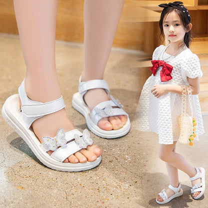 Mädchen-Sommersandalen Bunte Schleifensandalen für Kinder Rutschfeste Schuhe Mädchenschuhe verschleißfeste weiche Sohle Kostenloser Versand