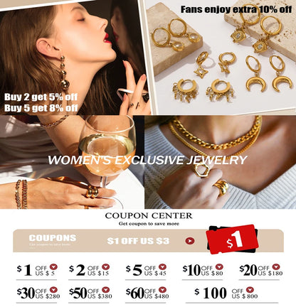 EILIECK Bracciale con ciondolo stella marina luna stella color oro in acciaio inossidabile 316L per le donne Nuovo regalo di gioielli con catena da polso alla moda