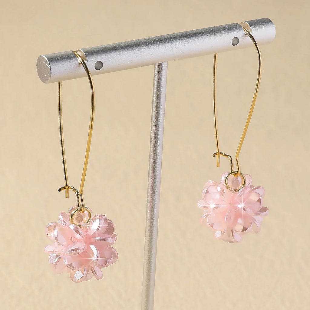 2 pezzi di tendenza della moda da donna, orecchini a sfera con petali di perle fai da te, viaggi all'aperto, carnevale, banchetti, feste, vestire, regali