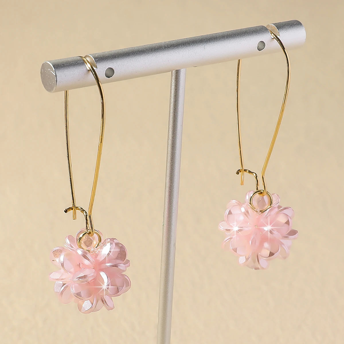 2 pezzi di tendenza della moda da donna, orecchini a sfera con petali di perle fai da te, viaggi all'aperto, carnevale, banchetti, feste, vestire, regali