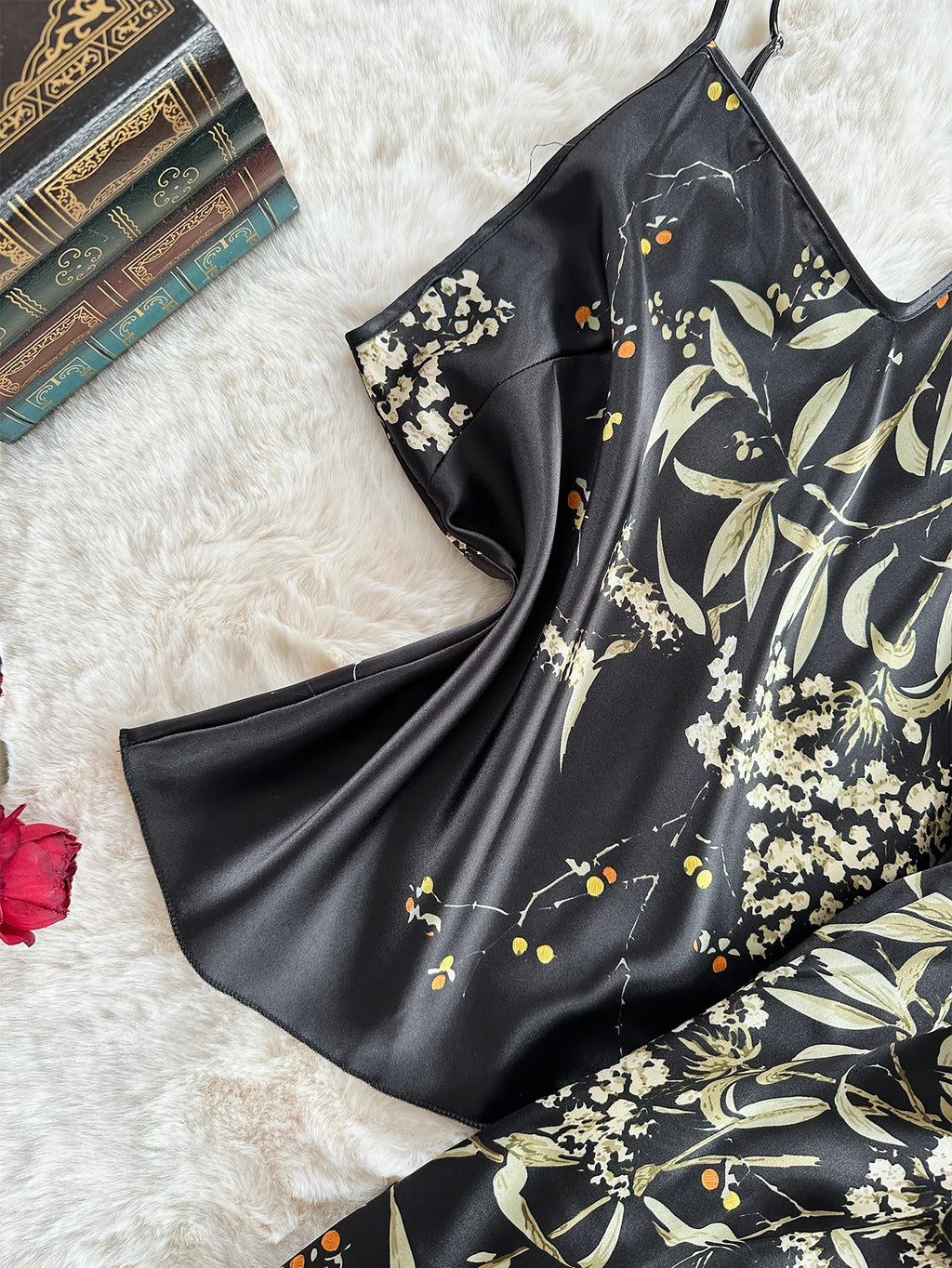 Nuovo Set Pigiama da Donna con Stampa Ciliegie, Senza Maniche, Scollo a V, Sexy, Moda 2 Pezzi, Abbigliamento da Casa per Estate e Primavera