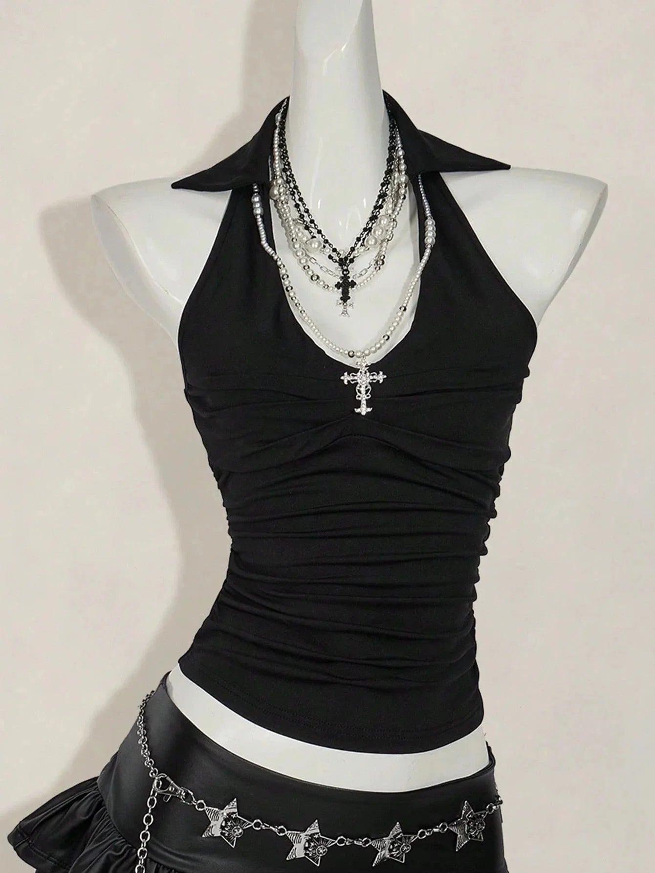 Y2k Crop Top Punk Graphic T-shirt Street Hot Girl 2000s Vestiti Sweet Slim Tees Harajuku Summer Women's Top Camicia gotica emo