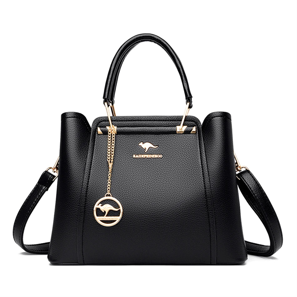 Borse di lusso in morbida pelle Borse da donna Designer 3 strati Borsa a tracolla con tracolla Sac Borsa da donna per lo shopping di grande capacità