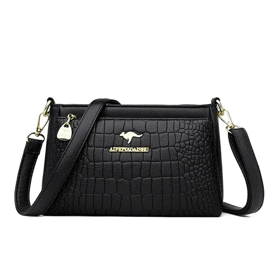 Borse di lusso in morbida pelle Borse da donna Designer 3 strati Borsa a tracolla con tracolla Sac Borsa da donna per lo shopping di grande capacità